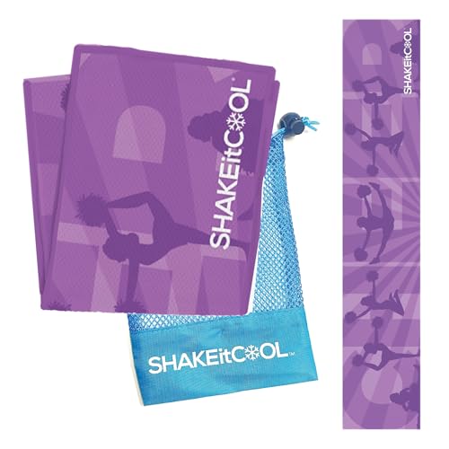 SHAKEitCOOL Original Cooling Towel – Be Cool in Style - Heat Relief, Soft, Lightweight, Sun Protection, Easy Clean - Perfect for Biking, Hiking, Running, Yoga, Golf, Gym, Baseball - Cheer - color: Cheer