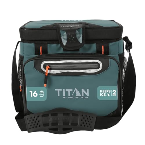 Titan by Arctic Zone Deep Freeze Cooler - Zipperless Hardbody Cooler - Deep Freeze Insulation, HardBody Liner, and SmartShelf - color: Jungle Hunt, size: 16 Can