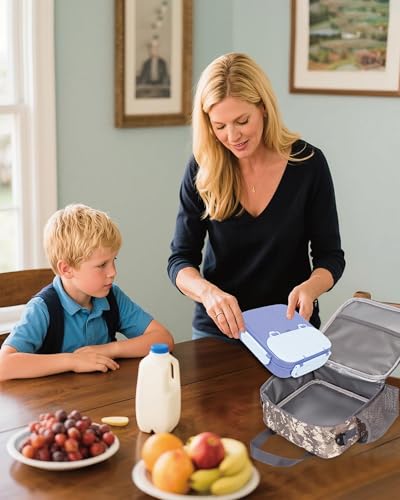 Tactical-style Lunch Bag 5L Kids Lunch Bag with Adjustable Shoulder Strap Easy to Clean Leakproof Wipeable liner Toddler Lunch Box Bag for Boys Girls School and Daycare - color: ACU Camo