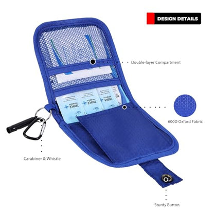 Mini First Aid Kit - 137 Piece Small Emergency Medical Kit for Home, Car, Travel, Camping & Outdoor Activities (Blue) - color: Blue