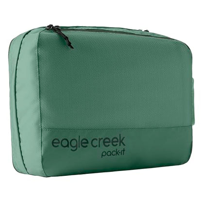Eagle Creek Pack-It Reveal Clean/Dirty Cube M - Water-Resistant Dual Compartment Packing Cube With Internal Divider for Clean & Dirty Clothes - Travel Essentials - Willow Green - color: Willow Green