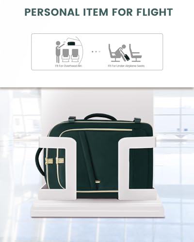 LOVEVOOK 40L Travel Backpack for Women, Carry On Flight Approved, Large Personal Item Bag, Fits 17 Inch Laptop, TSA Approved Luggage with 3 Packing Cubes, Waterproof Weekender Gym Backpack - color: Deepgreen, size: 40L