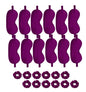 24Pcs Satin Eye Mask Silk Sleep Masks Silky Eyes Cover Blackout Blindfold Eyeshade Scrunchies Hair Ties Travel Wedding Gift - color: Plum