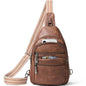 Leresas Sling Bag for Women Crossbody Bags Fanny Packs Over Shoulder Bag Sling Purse Backpack Vegan Leather Travel Handbag Purse Gifts Brown - color: Brown