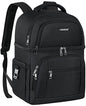 Cooler Backpack,Insulated Backpack Cooler Leakproof Double Deck Cooler Bag for Men Women RFID Lunch Backpack - color: Black