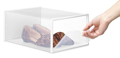 Whitmor Stackable Shoe Boxes - Set of 16 - White - size: Set of 16, style: Women's Shoe Box
