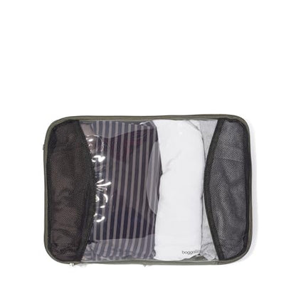 Baggallini Compression Cube 3-piece set - Lightweight Compression Packing Cubes for Travel - color: Thyme