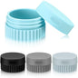 Maxcheck 4 Pcs Travel Containers for Toiletries 0.68 Oz/20 ml Small Silicone Cream Jar with Lid Mini Leakproof Lotion Jar Refillable Travel Cosmetic Container for Face Body Skin Cream (Black and Gray) - color: Black and Gray