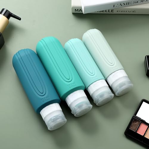 Mrsdry 16 Pack Travel Bottles for Toiletries, Oversize 6oz Silicone Travel Containers, Leak Proof Refillable Liquid Shampoo And Conditioner Travel Essentials - color: Mint
