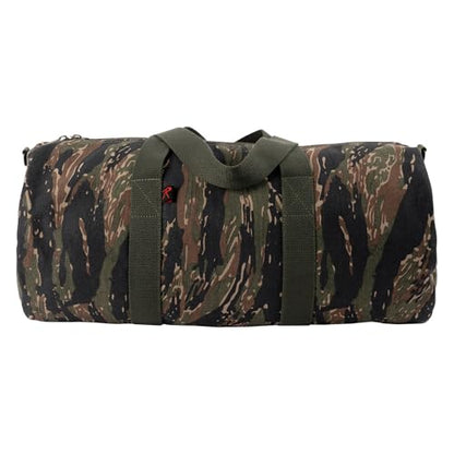 Rothco Heavy-Duty Canvas Shoulder Duffle Bag - Rugged Travel Gym Gear Equipment Bag - color: Tiger Stripe Camo, size: 19 Inches