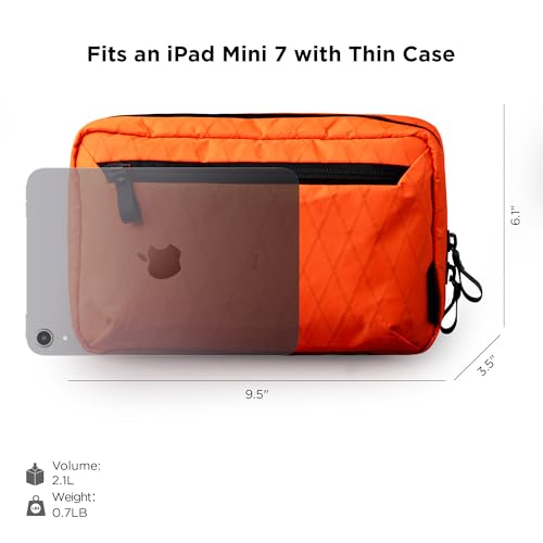 ALPAKA Elements Tech Case - Travel Organizer Pouch for Electronics, Cables, EDC with Weatherproof Fabrics, YKK Zippers (Hot Orange RVX21 Fabric, Halloween Edition) - color: Orange