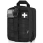 Medical Molle Pouch Tactical - 1000D Nylon First Aid Pouch, Big Capacity EMT Pouch Utility, Heavy Duty Military Grade Rip-Away Ifak Pouch for Home and Outdoor Activities（Bag Only - color: Black