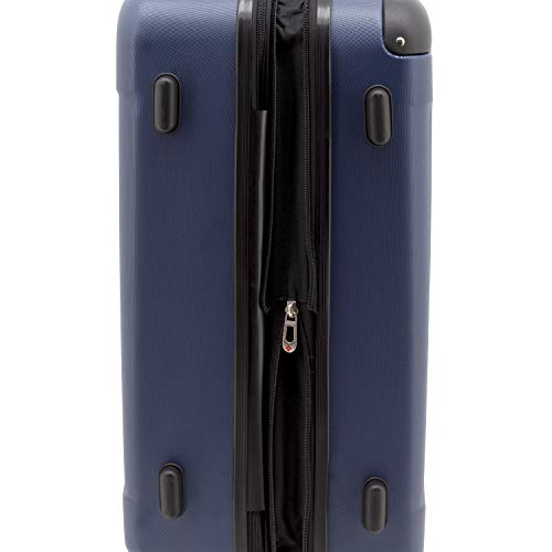 Travelers Club Chicago Hardside Expandable Spinner Luggages, Navy Blue, 5 Piece Set, TCL-77995-410 - color: Navy Blue, size: 5 Piece Set