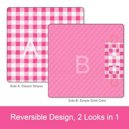 2 in 1 Tote Picnic Blanket Waterproof Outdoor Camping Mat，Large Capacity Beach Blanket 80''x80'' 7 Layers Easy to Foldable and Carry. - color: Pinkcheck