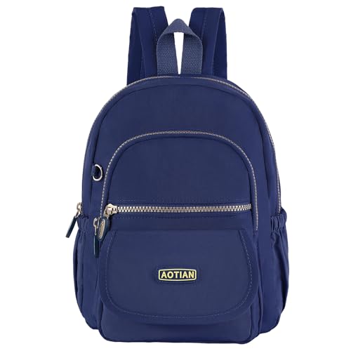 AOTIAN Mini Nylon Women Backpacks Casual Lightweight Small Daypack for Girls - color: Mini Deep Blue