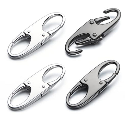 Zpsolution Zipper Clip Theft Detterent - Keep The Zipper Closed - Zipper Pull Replacement - color: 2 Black and 2 Silver