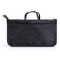 BTSKY Printing Handbag Organizers Inside Purse Insert - High Capacity 13 Pockets Bag Tote Organizer with Handle (Black) - color: Black