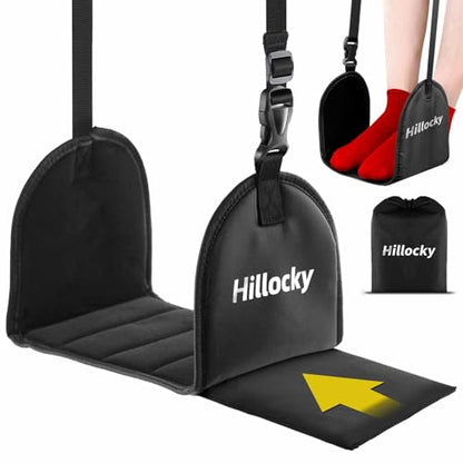 2 Pack - Foot Hammock for Plane Travel, Portable Airplane Foot Hammock with Memory Foam and Hardboard, Airplane Travel Essentials