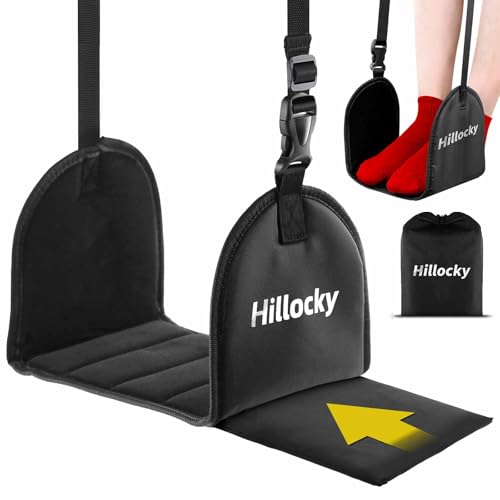 2 Pack - Foot Hammock for Plane Travel, Portable Airplane Foot Hammock with Memory Foam and Hardboard, Airplane Travel Essentials