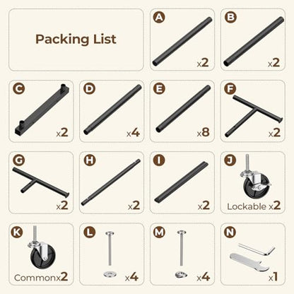 HYSEYY Double Rods Clothes Rack, Rolling Clothing Rack for Hanging Clothes Portable Wardrobe Rack, Metal Garment Rack Sturdy Coat Rack for Bedroom Laundry Living Room, Black - color: Black, style: Modern