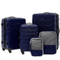 Wrangler 5 Piece Luggage & Travel Accessories Set, Blue - color: Blue, size: 5 Piece Set