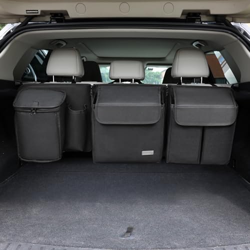 Deluxe Trunk and Backseat Organizer for Medium or Large Size SUVs & RVs, Detachable Storage Modules with Built-in Cooler, Patent Pending - color: Black, size: L) Compact & Mid Size Suv