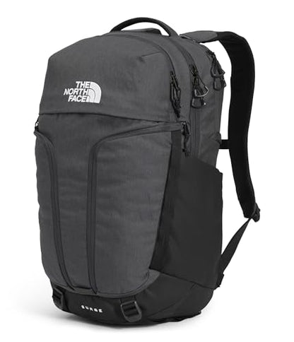 THE NORTH FACE Surge Commuter Laptop Backpack | Daypack With Water Repellent Finish, 16" Laptop Sleeve, Reflective Details - color: Asphalt Grey Light Heather/Tnf Black-npf, size: One Size