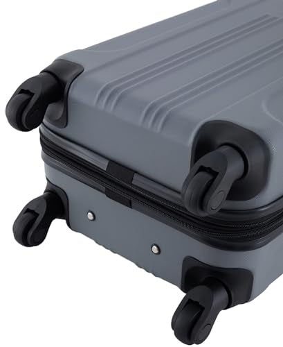 Travelers Club Chicago Hardside Expandable Spinner Luggage, Charcoal, 20"(22in with wheels) Carry-On - color: Charcoal, size: 22" Carry-On