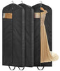 MISSLO 65" Long Garment Bags for Travel Dress Bags for Hanging Clothes Waterproof Wedding Dress Cover Traveling Clothing Protectors for Closet Storage 3-Pack for Gowns, Tuxedos, Coats, Black - size: 65 inch