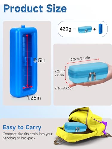 YOUSHARES Insulin Vial Cooler Travel Case - TSA Approved Diabetes Carrying Bag Keep Medicine Cool, Peptide Medication Organizer Small Bottle Protector, Refrigerated Pack with Protective Ice Brick - color: 01 Light Blue