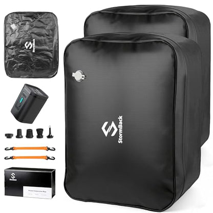 41L Travel Vacuum Bags with Pump, 180° Open,Compression Bags for Travel Luggage, Reusable IP67 Waterproof Vacuum Seal Packing Cubes for Carry On Suitcase and Backpack (2PC + Pump) - size: 2PC-PUMP
