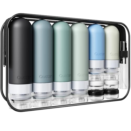 20 Pack Travel Bottles for Toiletries, Original Patented, TSA Approved Travel Size Containers, Leak Proof Silicone Shampoo and Conditioner Bottles Women & Men, Airplane Cruise Essentials, Black - color: Black