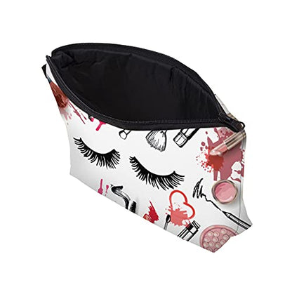 Deanfun Makeup Case Small, Cosmetic Zipper Bag Waterproof for Purse Mini, Women Cute Traveling Accessories Pouch for Ladies Thanksgiving Christmas Gifts(D2-55243) - color: D2-55243