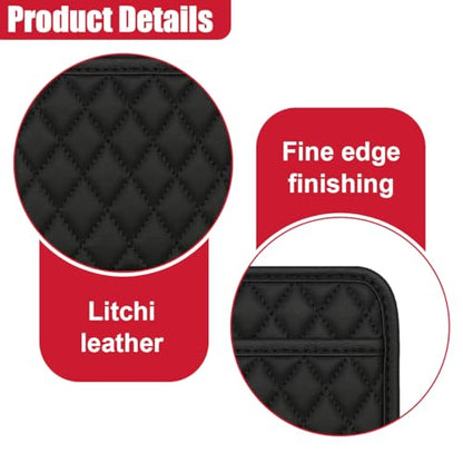2PCS Car Side Pocket Organizer, Universal Waterproof PU Leather Auto Seat Gap Filler Storage Bag, Self-Adhesive Multifunctional Car Door Sunglasses Holder Pouch for Phone, Card (M) - size: M