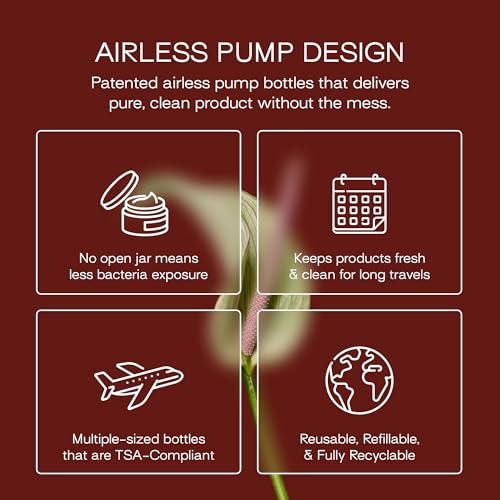 RIES Airless Pump Travel Bottles Set of 3 | TSA Approved Leak Proof Toiletry Containers | 1.7 oz Refillable BPA Free Travel Size Bottles | Shampoo Conditioner | Sand - color: Sand
