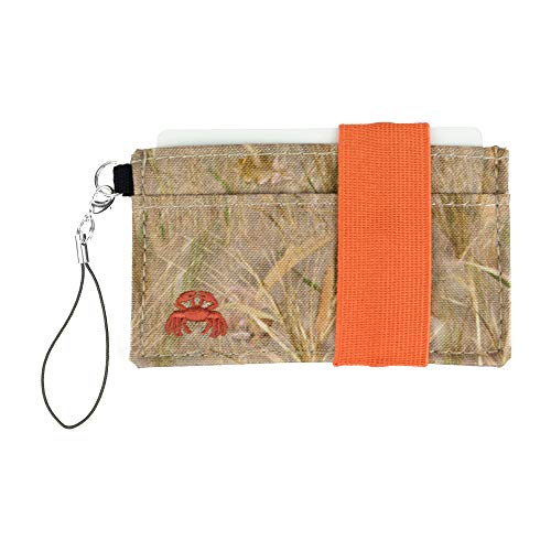 Thin Minimalist Front Pocket Wallet - Credit Card Holder - Small Travel Wallets - Compact Wallets For Men and Women - Carry Cards, Cash, Phone, Keys- Secure Canvas Wallet (Grassland) - color: Grassland