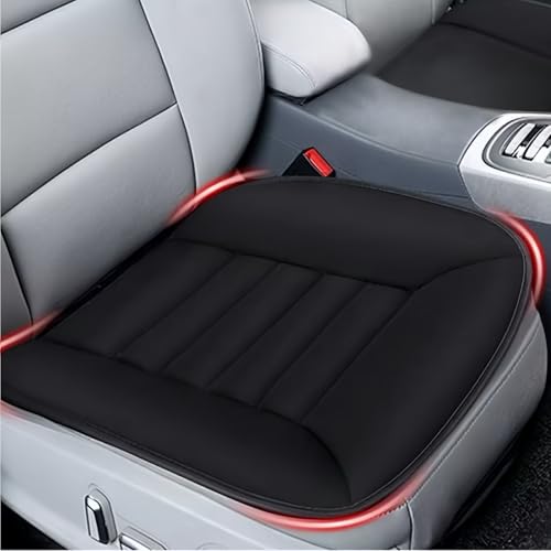 MYFAMIREA Car Seat Cushion Pad 1.2" Thick Comfort Seat Protector for Car Driver Seat Office Chair Home Use Memory Foam Seat Cushion with Non Slip Bottom, 20'' x 18.5'', Black - color: Black, size: 1 PCS