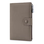 Genuine Leather RFID Blocking Passport Holder Wallet, Multi-Functional Travel Document Organizer with SIM Card Slots (Dark Khaki) - color: Dark Khaki