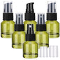 Segbeauty 6pcs 0.5oz Glass Liquid Travel Containers of 3pcs Lotion Pump Bottle Dispenser, 3pcs Empty Spray Bottle, 15ml Refillable Mini Travel Bottles for Cosmetics, Small Pump Container for Liquids - size: 0.5oz+0.5 fl oz
