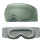 3D Contoured Weighted Sleep Mask: Full Coverage Eye Mask for Night Shift Workers, Blackout Eye Cover Design - Soft Memory Foam, Daytime Nap Gadget After Late Hours, Bedroom and Night Use - color: Full-coverage Green
