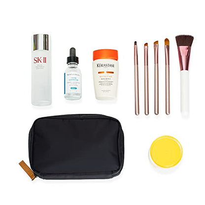 Hekyip Rectangular Beauty Bag, Small Travel Makeup Bag for Purse, Portable Waterproof Cosmetic Pouch for Ladies Women (Rectangular Inner Red) - color: Rectangular Inner Red