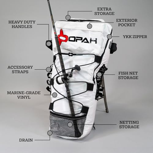 Opah Gear Kayak K3 Tapered Insulated Fish Kill Cooler Bag, 36' L x 20' W x 8' H, Heavy Duty, Marine-Grade Vinyl, UV Resistant, Camping & Fishing - style: K3 Kayak - 36'l X 20'w X 8'h