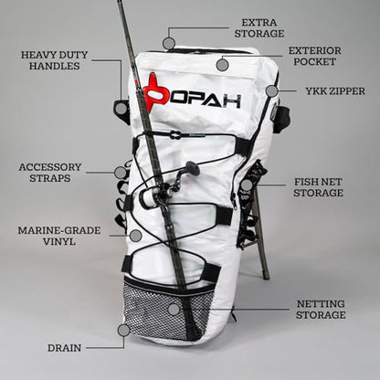 Opah Gear Kayak K3 Tapered Insulated Fish Kill Cooler Bag, 36' L x 20' W x 8' H, Heavy Duty, Marine-Grade Vinyl, UV Resistant, Camping & Fishing - style: K3 Kayak - 36'l X 20'w X 8'h