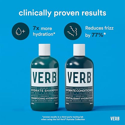 VERB Hydrate Shampoo + Conditioner Duo - Cleanses + Nourishes Dry + Frizzy Hair to Smooth + Reduce Frizz - Amber + Warm Jasmine Scent - size: 7.88 Fl Oz (Pack of 4)