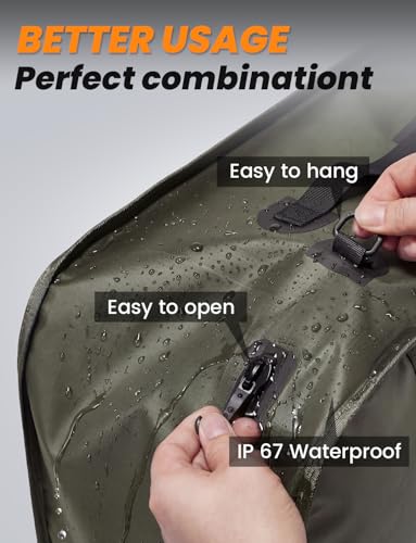 48L No pump Vacuum Seal Bags for Travel - TPU & Clear Compression Bags for Luggage | Reusable Space Saver,Green