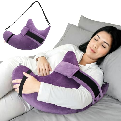 Shoulder Surgery Pillow for Rotator Cuff Pain Impingement Replacement Recovery Aids Side Sleepers Body Post Arm Torn Injury Support Relief Supplies Broken Collarbone Neck Rehab Must Haves - color: Violet, size: no Forearm Sling