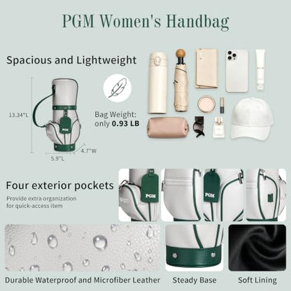 PGM Women's Versatile Crossbody and Hand bag for Work and Casual Outings with Waterproof - color: Gray Green