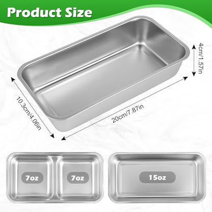 4 Pack 15 oz Stainless Steel Food Storage Containers with Silicone Lids, Leakproof Single Compartment Metal Containers, Reusable Lunch Boxes for Meal Prep, Leftovers, Travel, Camping, Fridge Storage - color: 1 Compartment – B