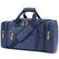 Gonex Canvas Duffle Bag for Travel 50L Expandable Duffel Weekend Overnight Bag men (Blue) - color: Blue, size: Large-50L (Without Shoe Compartment)