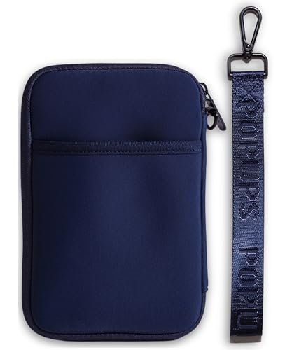 POPUPS Passport Travel Wallet for Women - Large Multiple Document Organizer and Holder with Wristlet - Deep Blue - color: Deep Blue